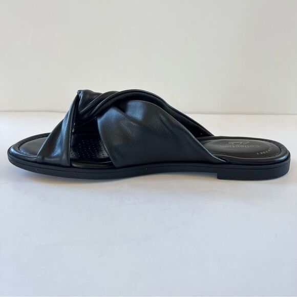 Clark’s Reyna Twist Women's Black Slide Comfort Slip On Slide Sandals SZ 8 - Picture 2 of 14
